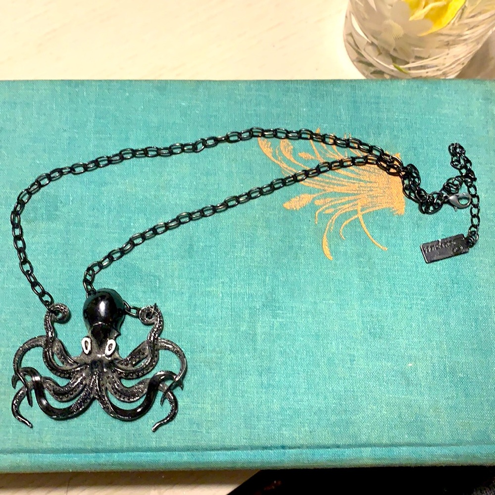 Sourpuss brand black octopus costume necklace